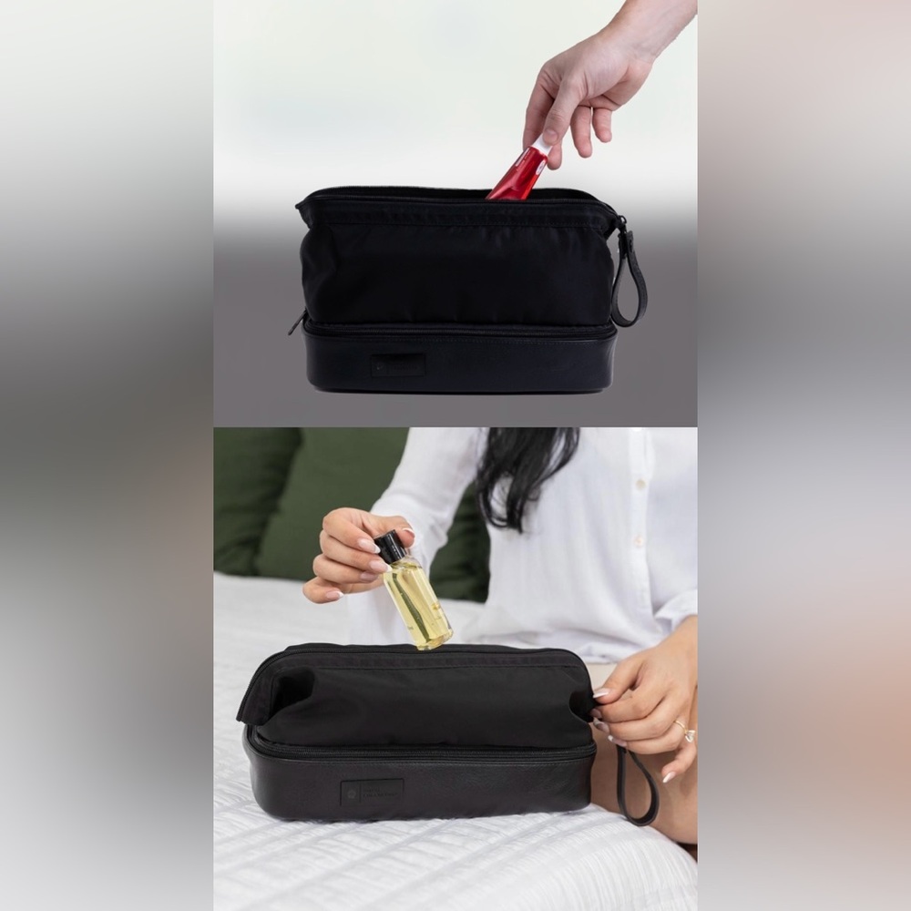 Black leather  Men's Travel Bag - Picture 4 of 5